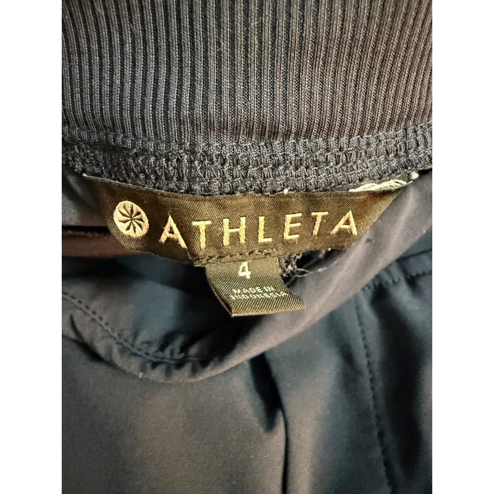 Athleta Womens Brooklyn Jogger Track Pants Navy Blue Ribbed Side Panel Size 4 - Picture 4 of 10